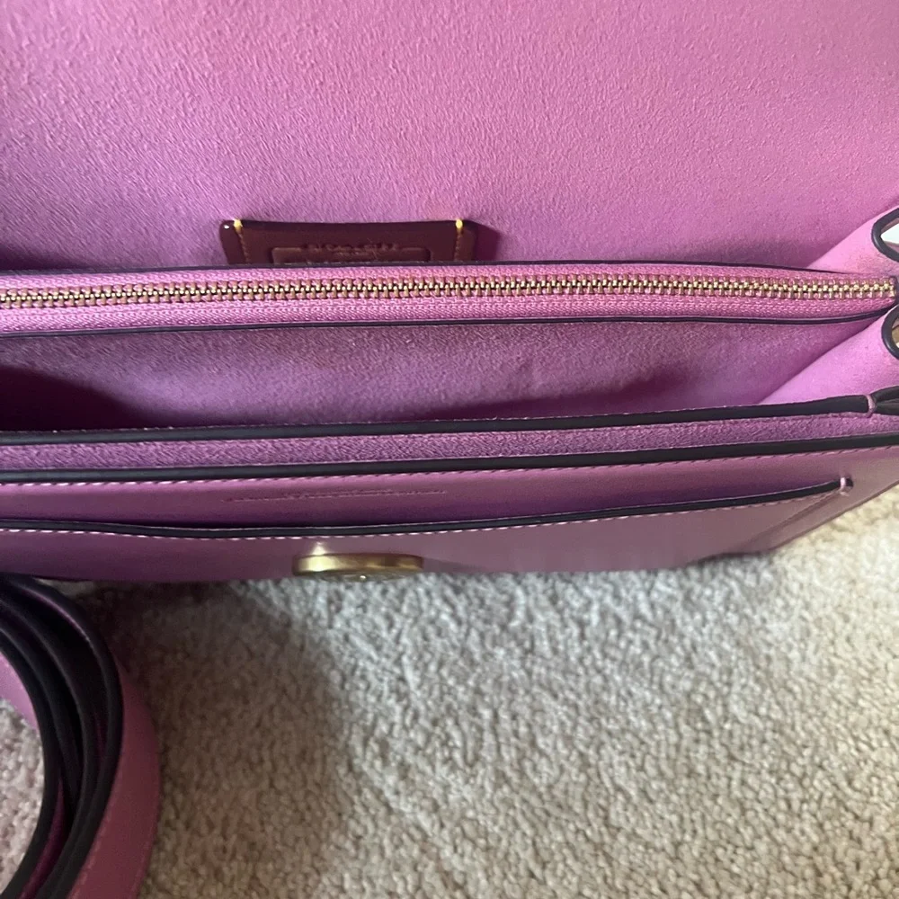 COACH Tabby 26 Pink Crossbody Bag with Gold 'C' Accent - Picture 7 of 12